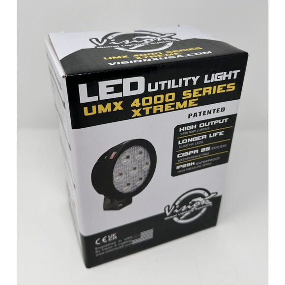 Vision X Lighting 9118307 Xtreme Black 4" Round 5W Wide LED Flood Light - Picture 1 of 6